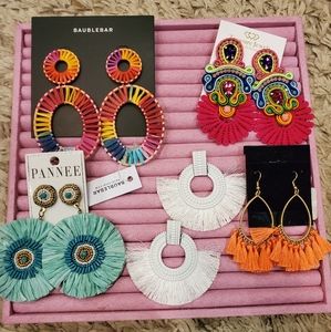 Colorful earring bundle.